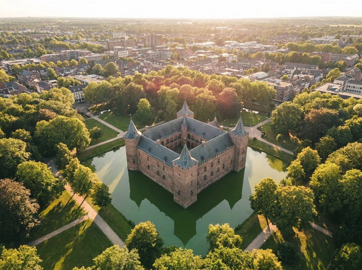 Kasteel Helmond vanuit de luchtballon