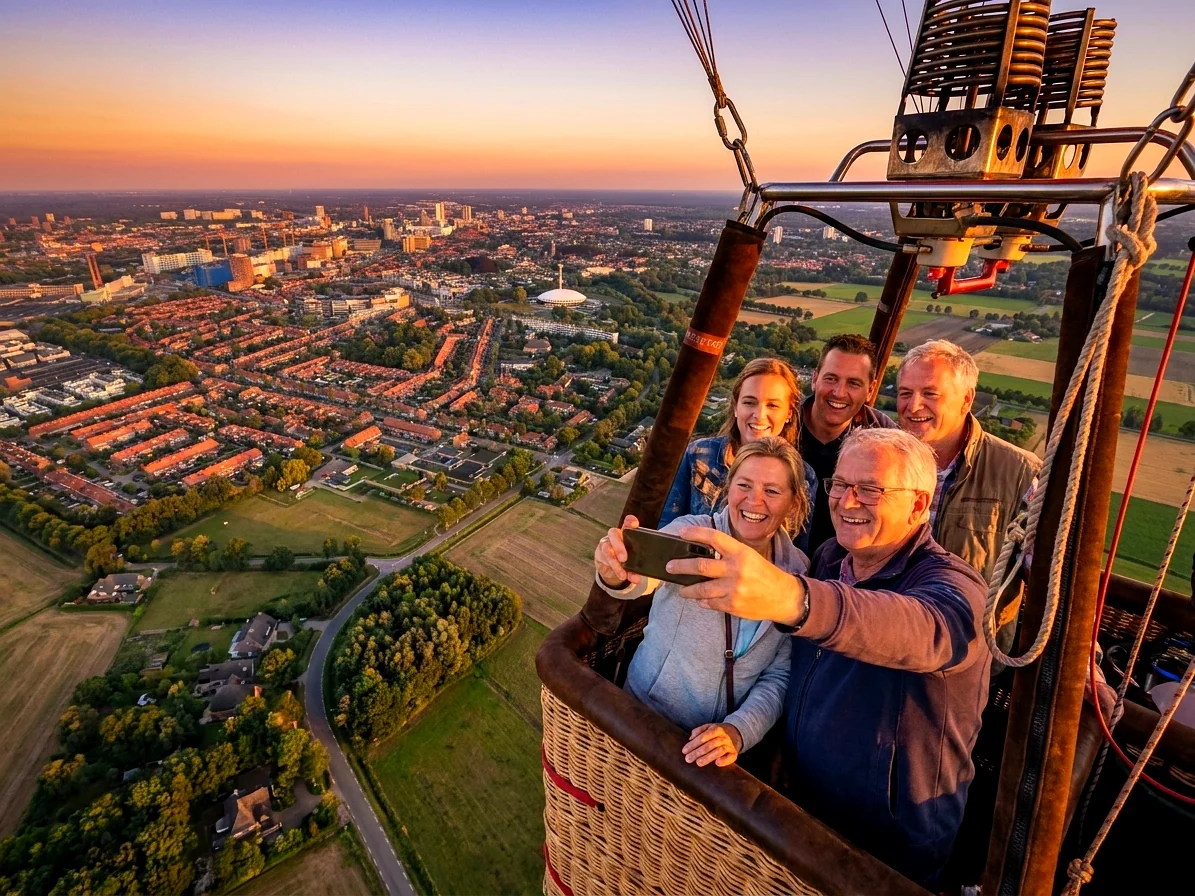 Brabants landschap rond Biest-Houtakker vanuit de luchtballon (sfeer 1)