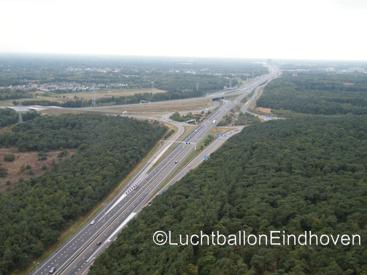 Brabantse landschap rond Budel-Dorplein vanuit de luchtballon