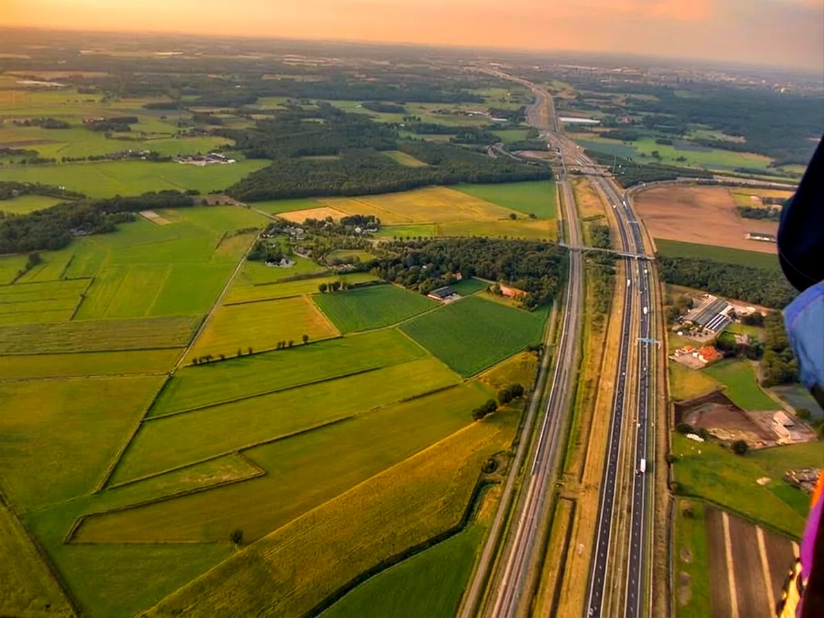 Brabants landschap rond Duizel vanuit de luchtballon (sfeer 2)