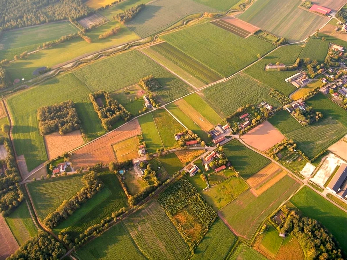 Brabantse landschap rond Erp vanuit de luchtballon