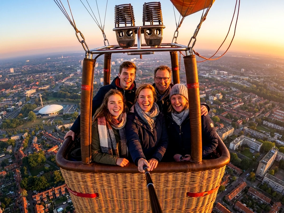 Brabants landschap rond Esbeek vanuit de luchtballon (sfeer 1)