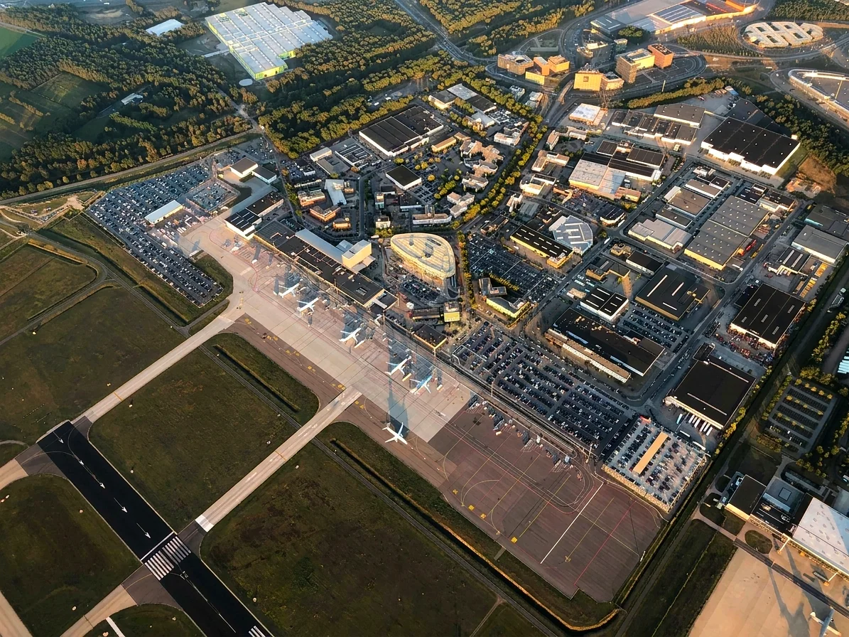 Brabantse landschap rond Esbeek vanuit de luchtballon