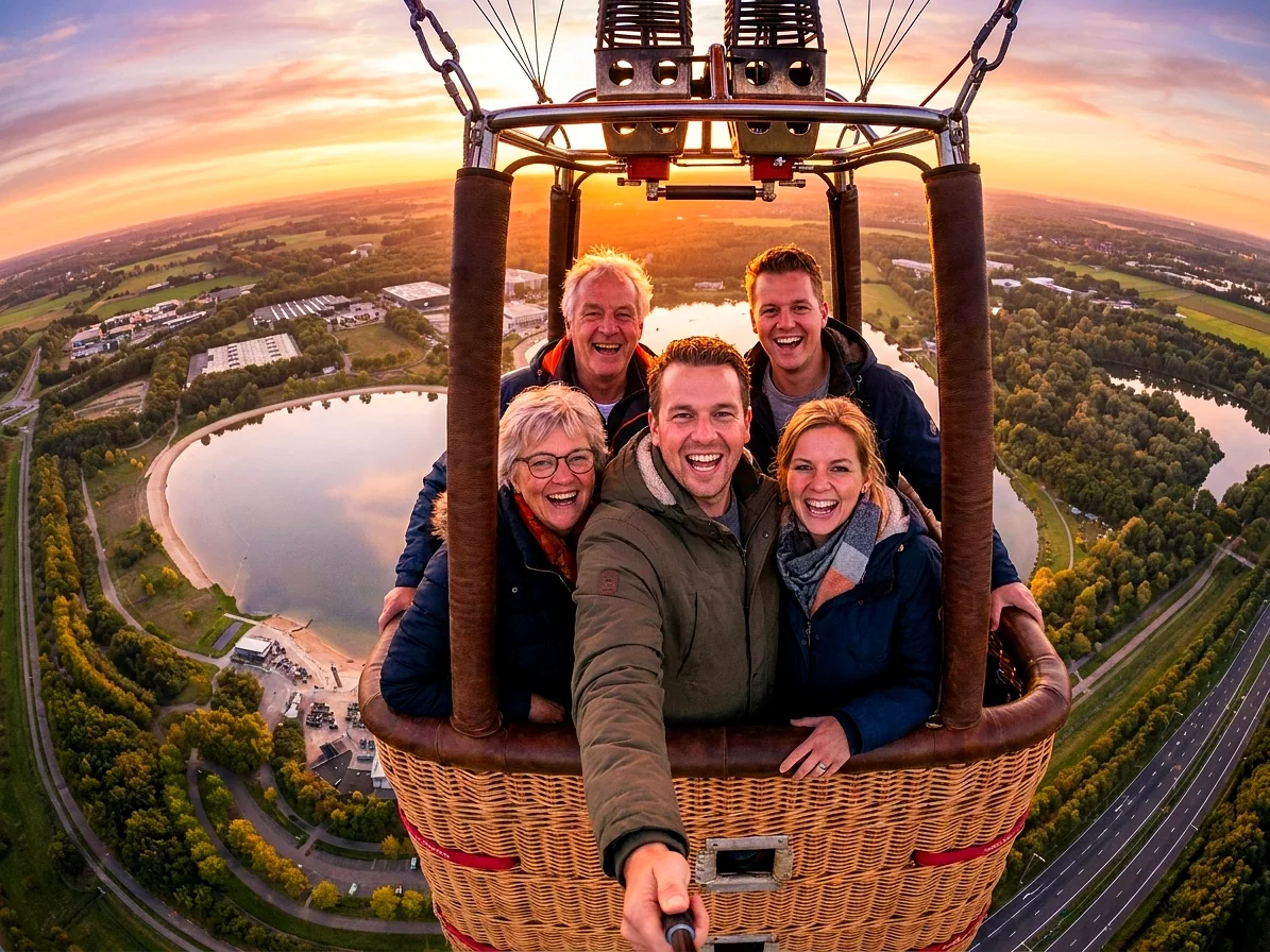 Brabants landschap rond Esch vanuit de luchtballon (sfeer 2)