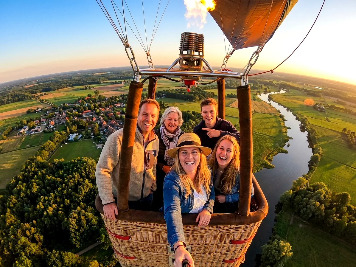 Brabants landschap rond Esch vanuit de luchtballon (sfeer 3)