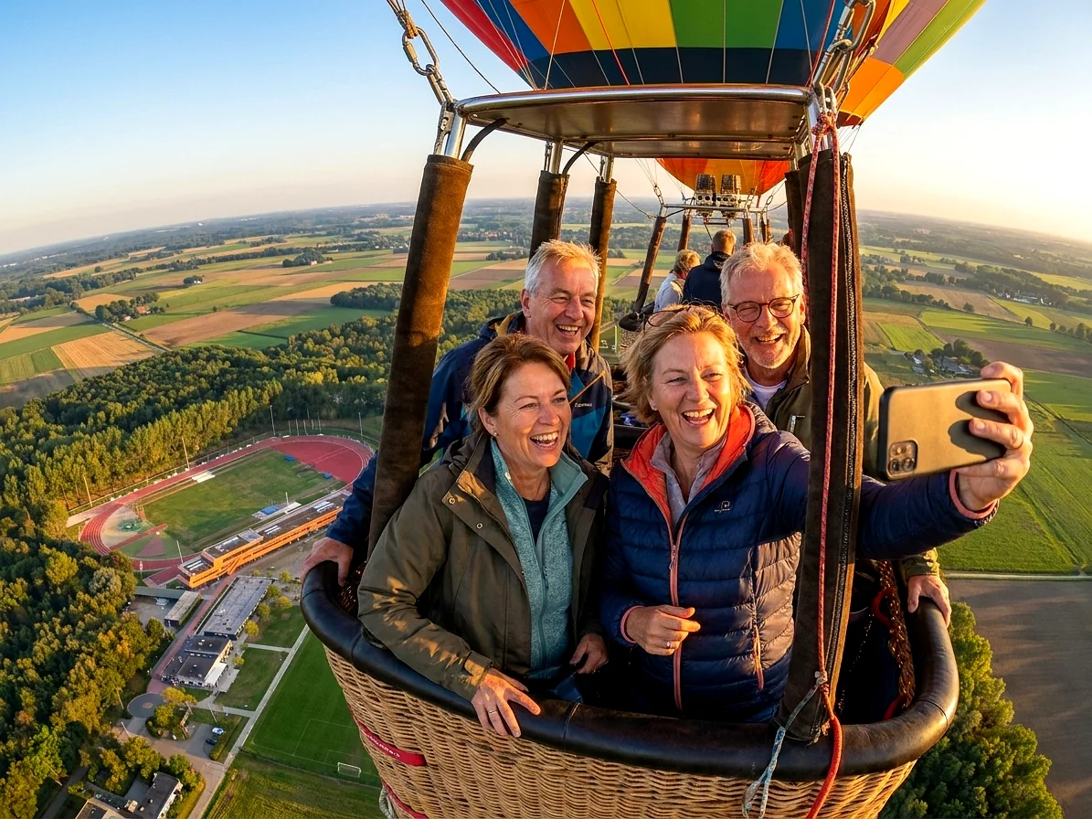Brabants landschap rond Gemonde vanuit de luchtballon (sfeer 1)