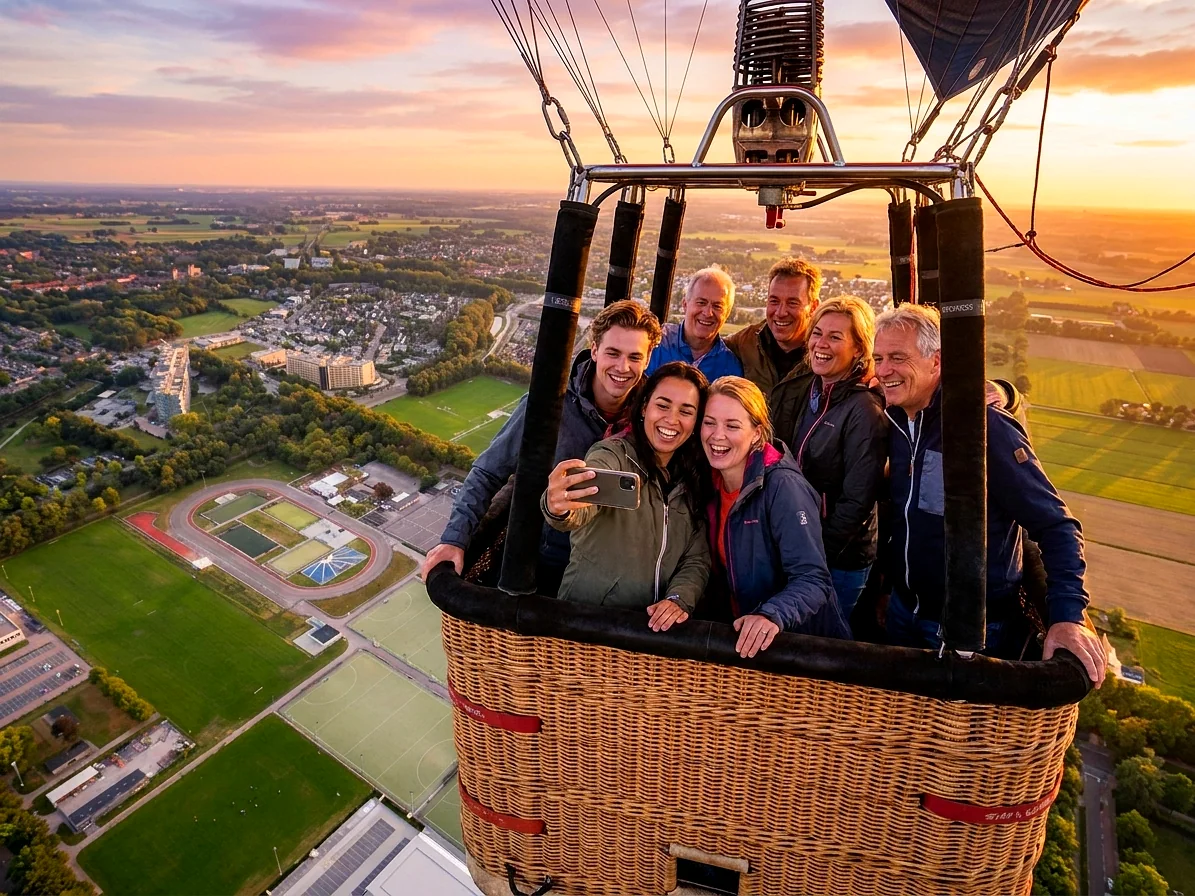 Brabants landschap rond Gemonde vanuit de luchtballon (sfeer 2)