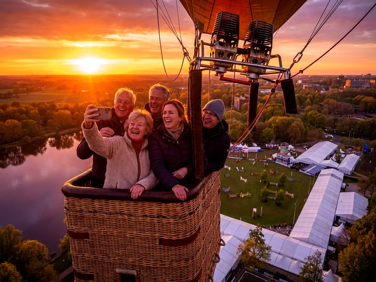 Brabantse landschap rond Haaren vanuit de luchtballon