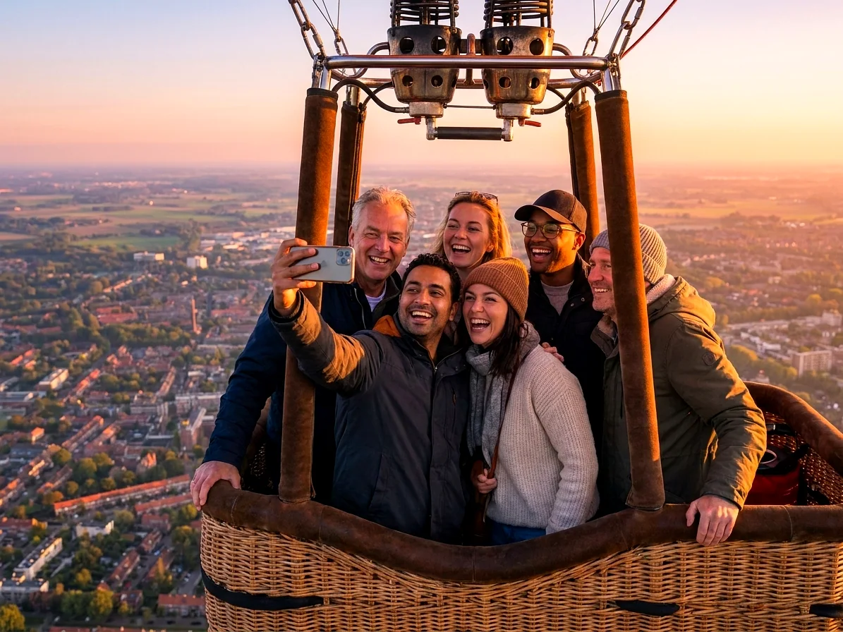 Brabants landschap rond Haghorst vanuit de luchtballon (sfeer 1)