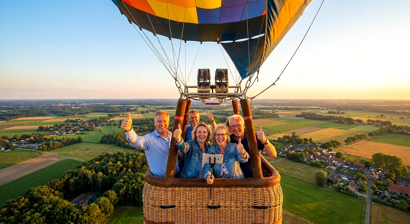 Brabantse landschap rond Haghorst vanuit de luchtballon