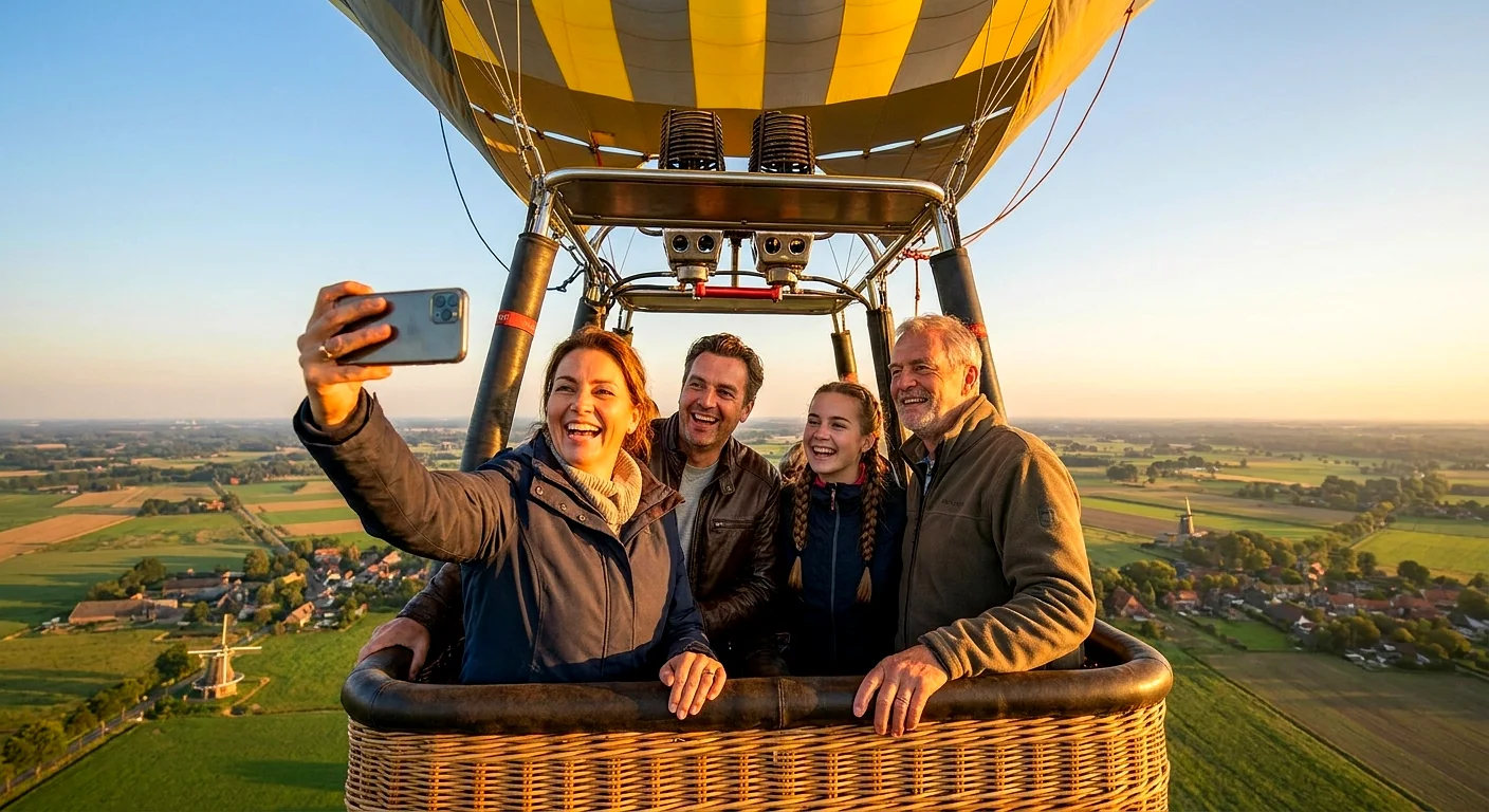 Brabants landschap rond Handel vanuit de luchtballon (sfeer 1)