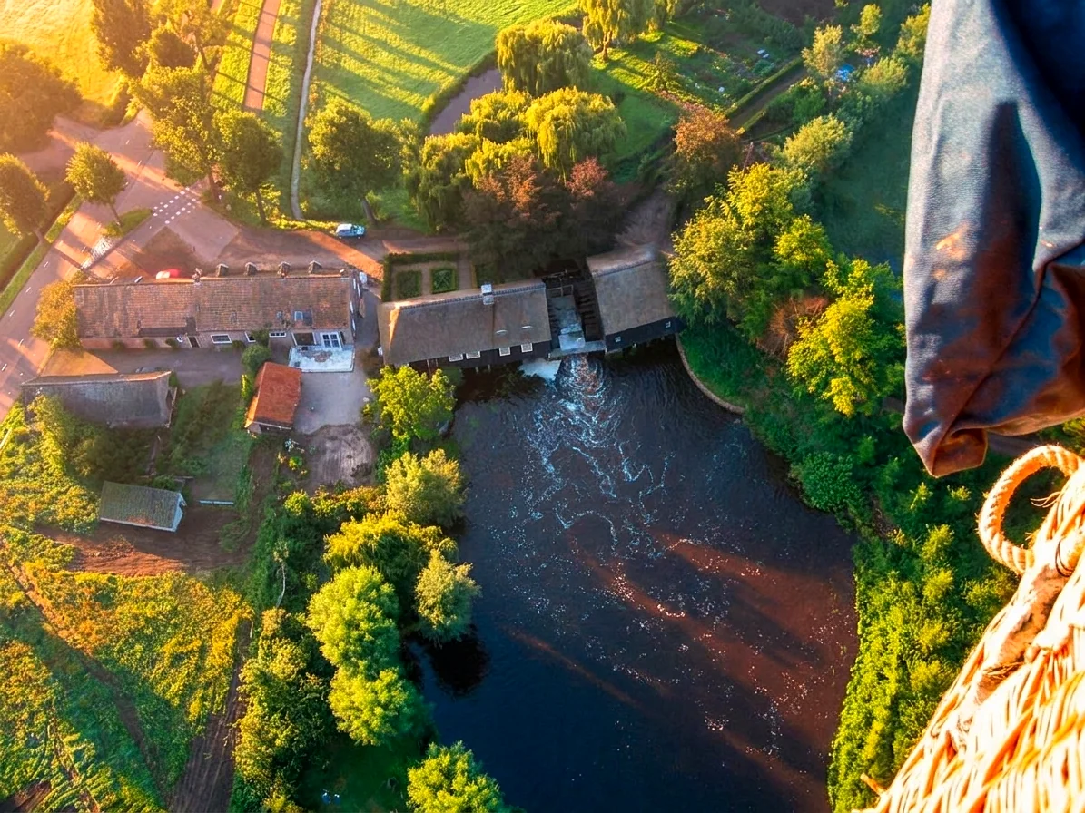 Brabantse landschap rond Hapert vanuit de luchtballon