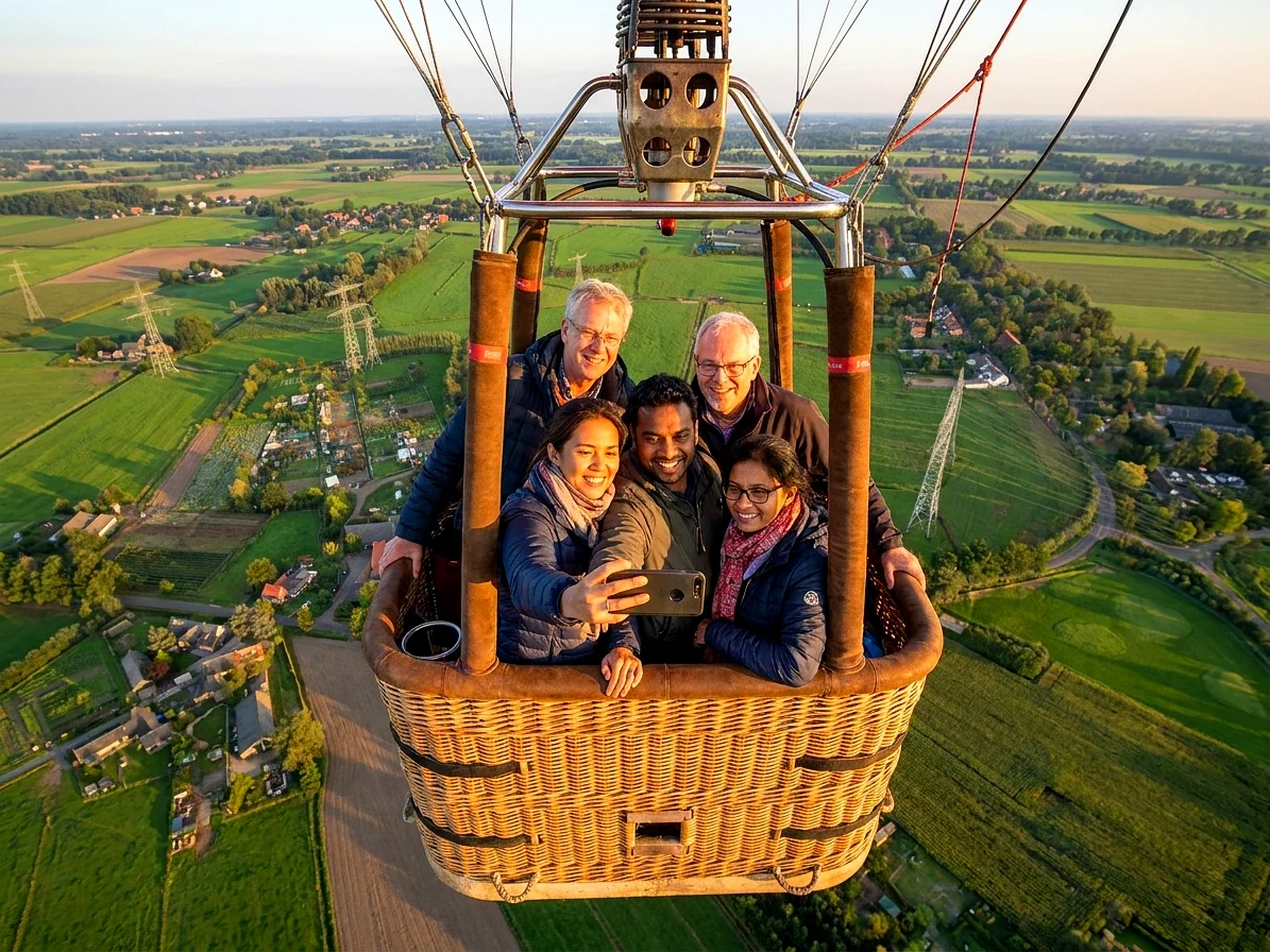 Brabants landschap rond Heeswijk-Dinther vanuit de luchtballon (sfeer 1)