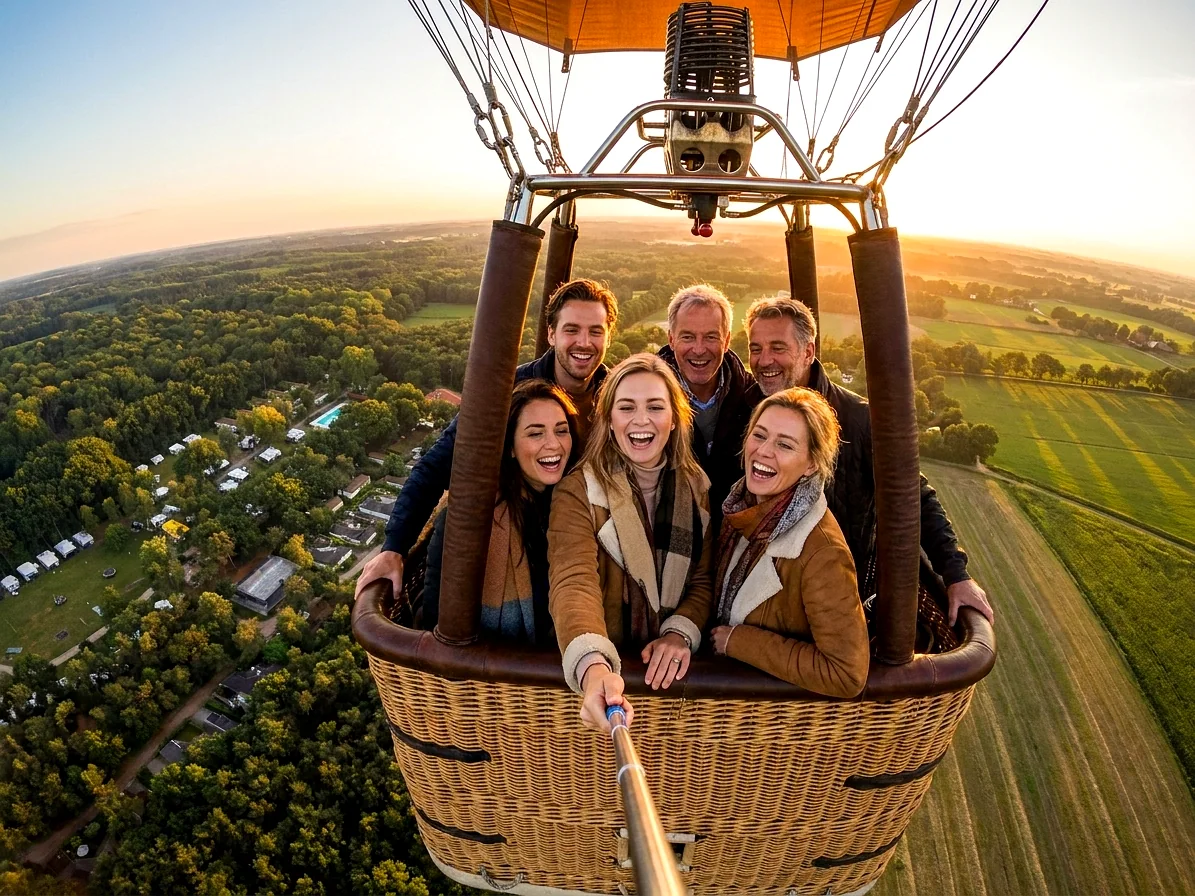 Brabants landschap rond Heeswijk-Dinther vanuit de luchtballon (sfeer 3)
