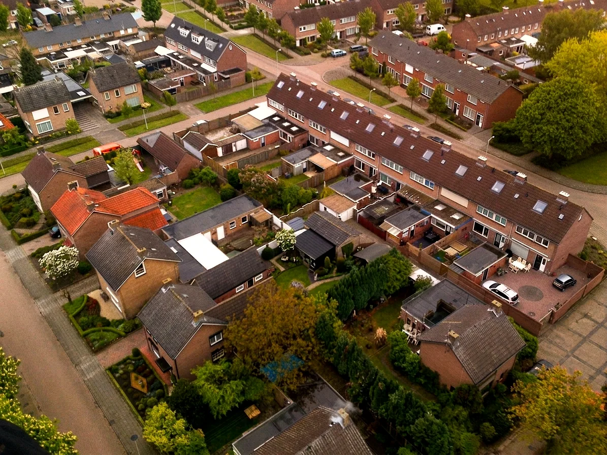 Brabantse landschap rond Heusden vanuit de luchtballon