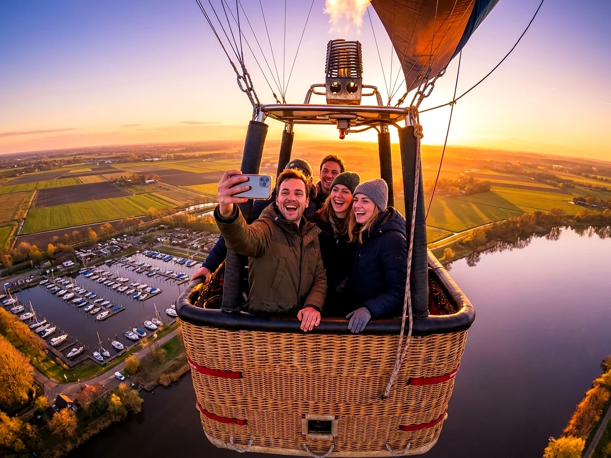 Brabants landschap rond Hooge Mierde vanuit de luchtballon (sfeer 1)