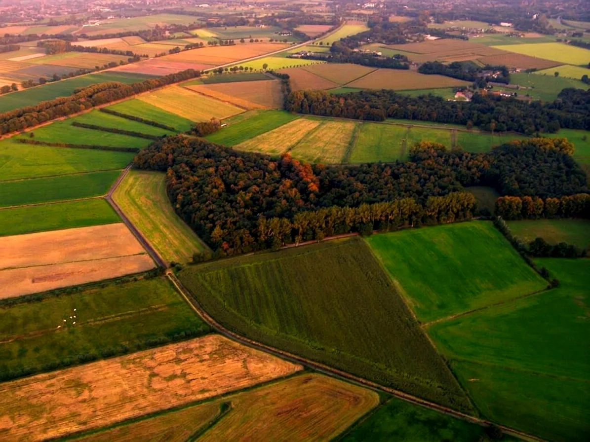 Brabantse landschap rond Hoogeloon vanuit de luchtballon