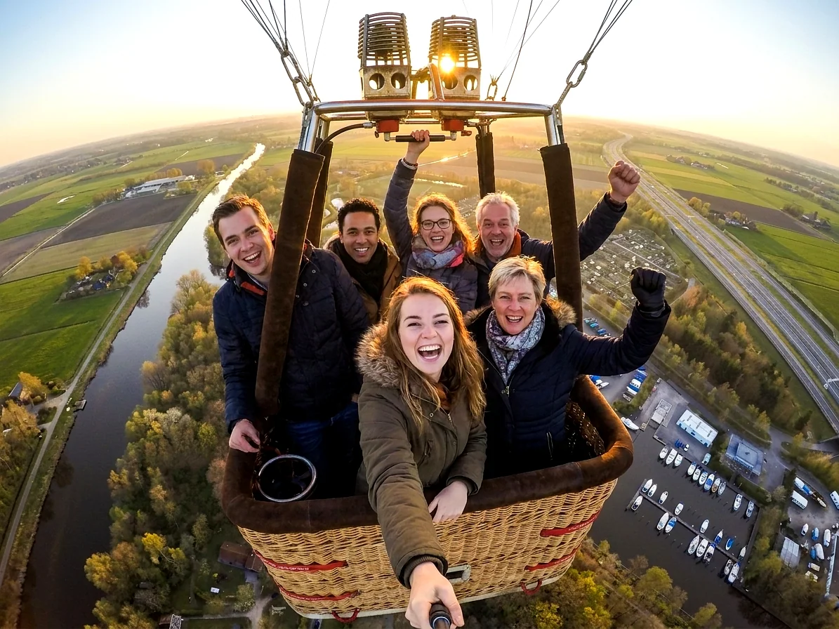 Brabants landschap rond Hulsel vanuit de luchtballon (sfeer 1)