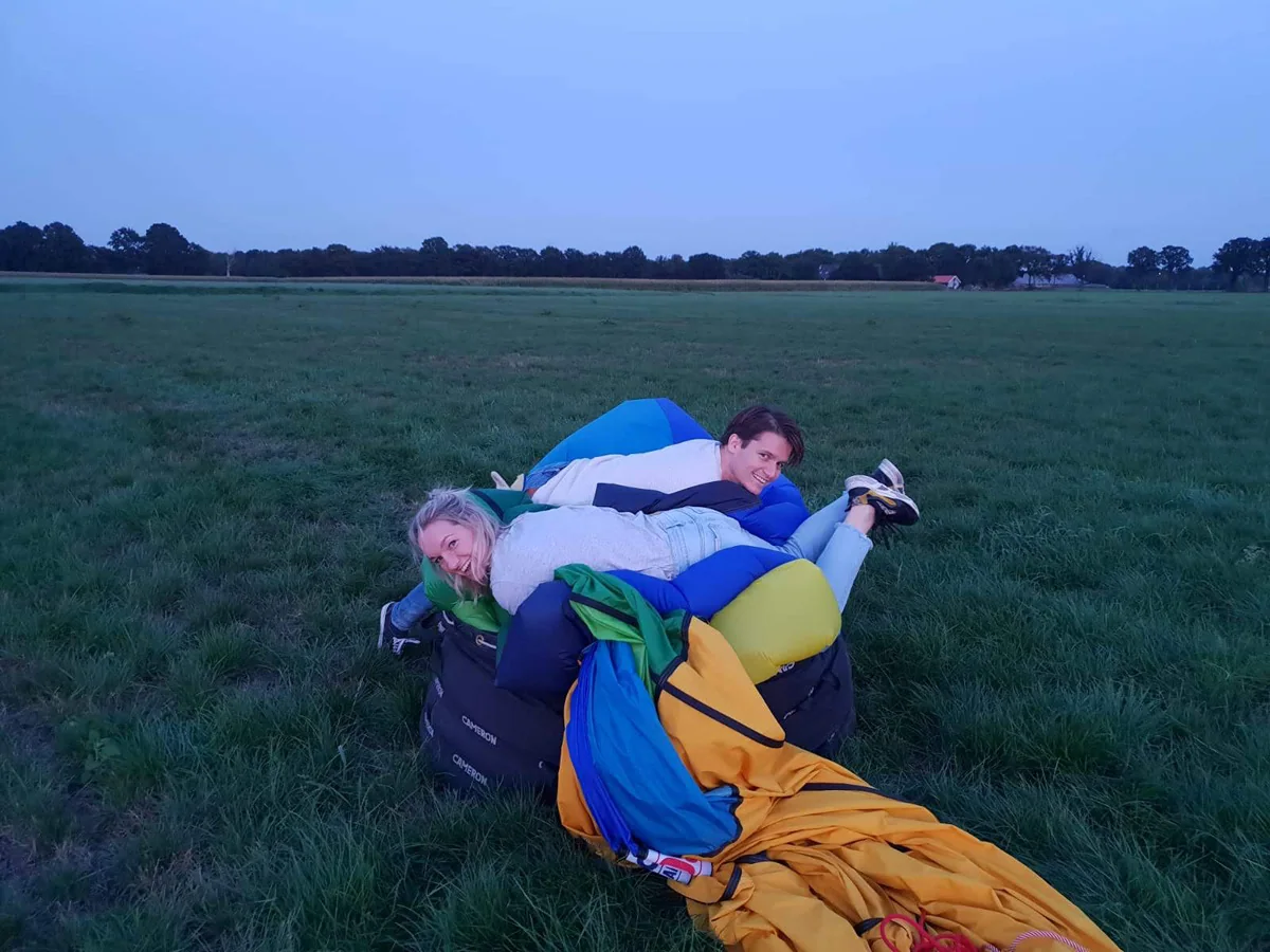 Brabantse landschap rond Liessel vanuit de luchtballon