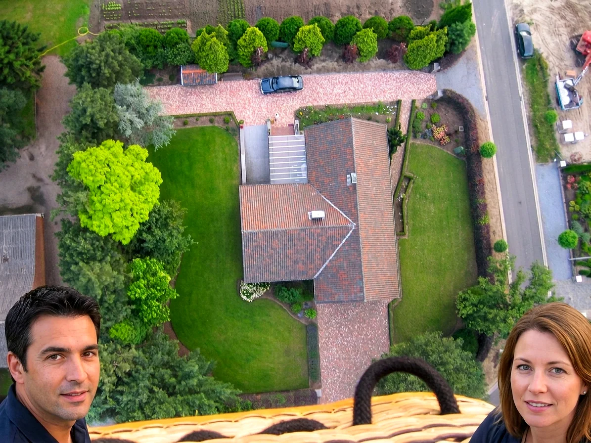 Brabantse landschap rond Luyksgestel vanuit de luchtballon