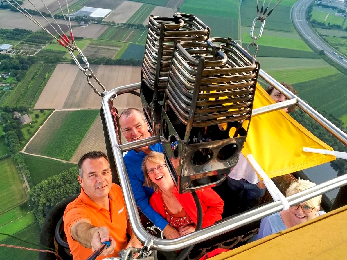 Brabants landschap rond Lieshout vanuit de luchtballon (sfeer 2)