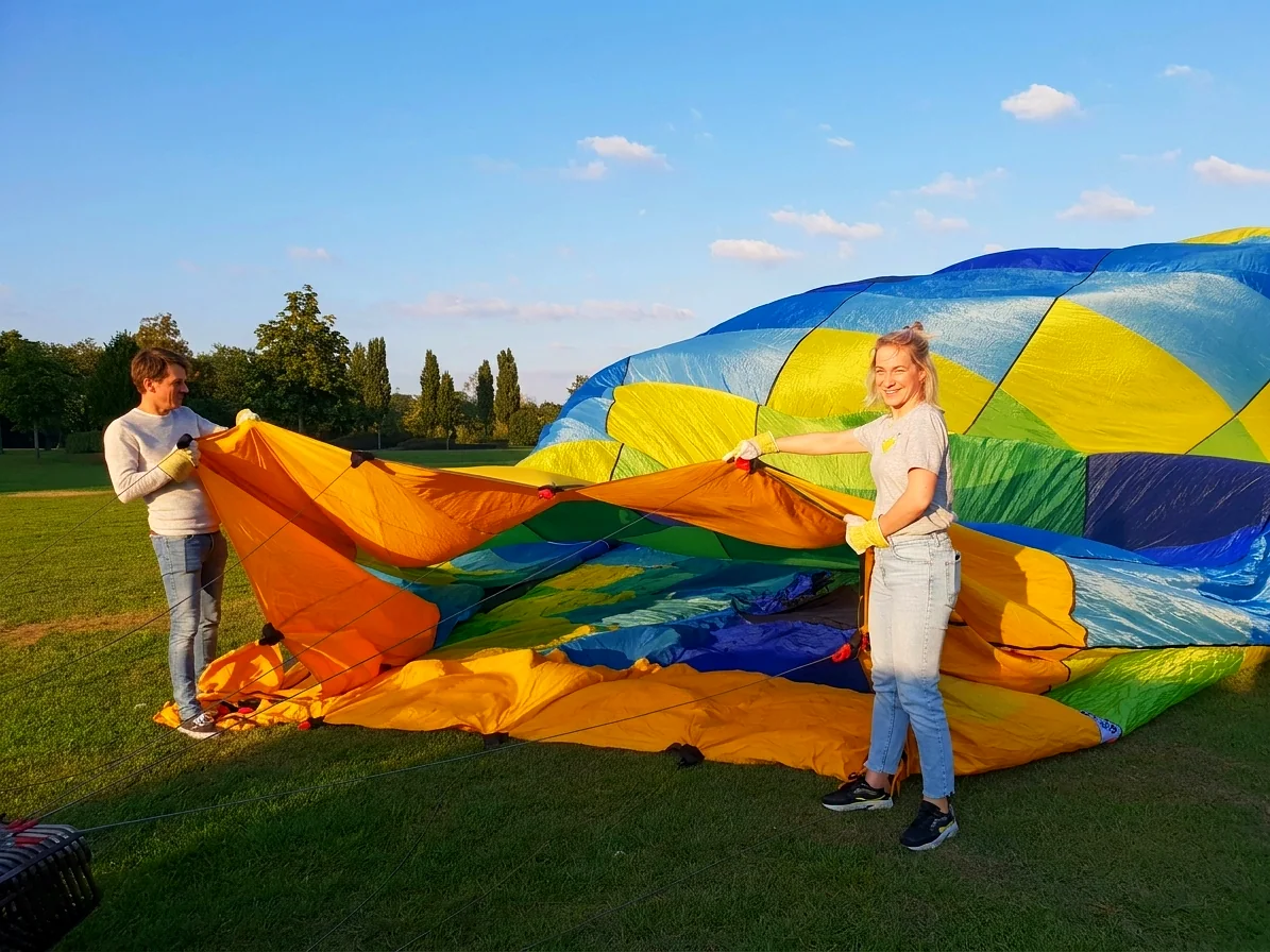 Brabantse landschap rond Ommel vanuit de luchtballon