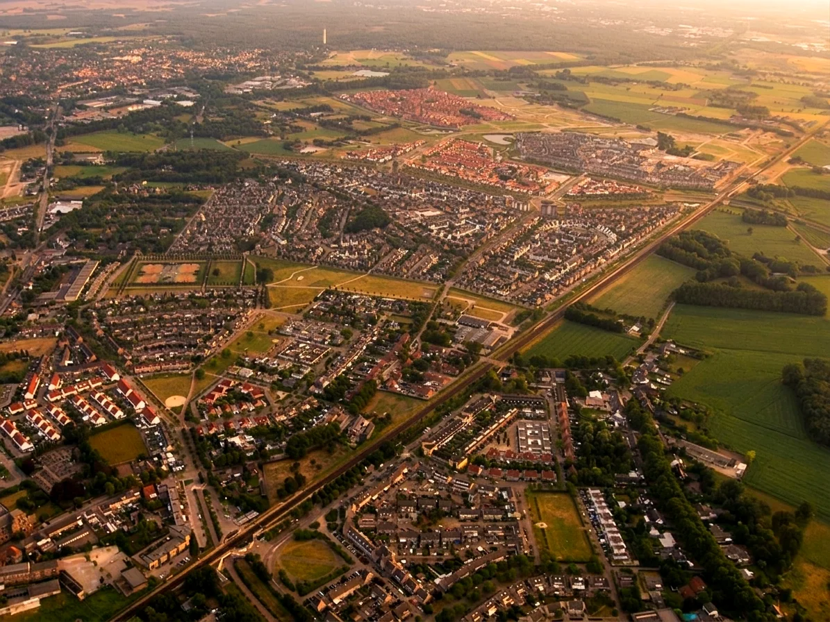 Brabants landschap rond Sterksel vanuit de luchtballon (sfeer 1)