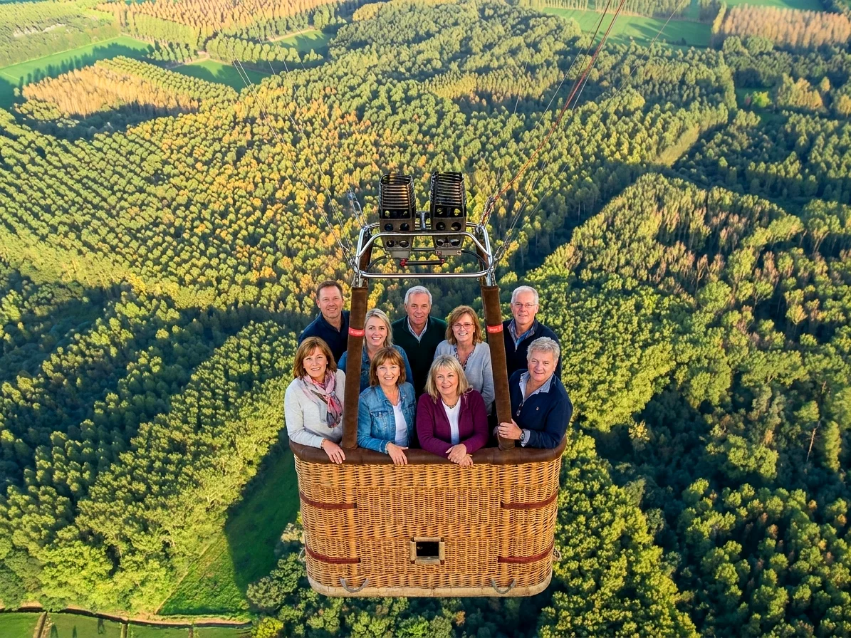 Brabants landschap rond Veghel vanuit de luchtballon (sfeer 1)