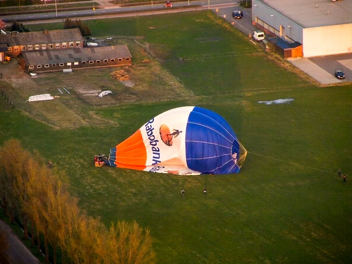 Brabantse landschap rond Westerhoven vanuit de luchtballon